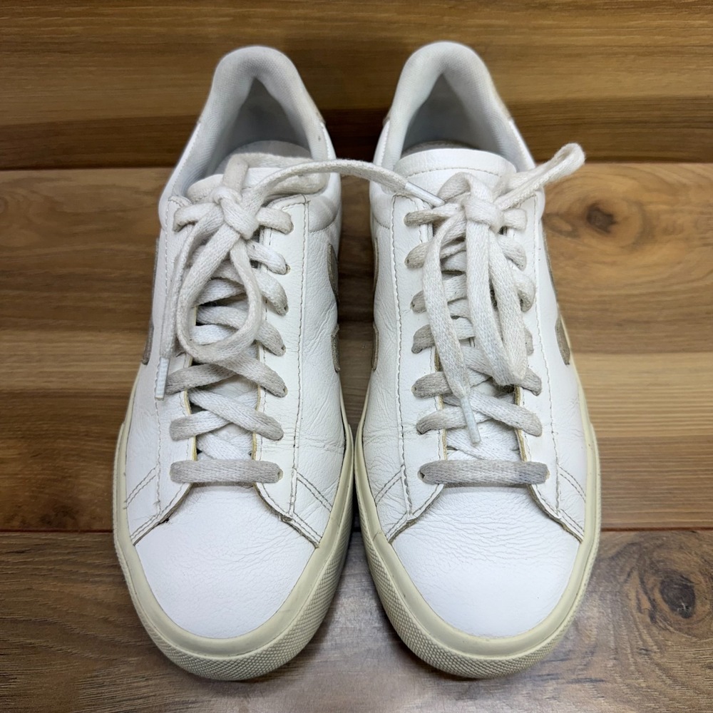 VEJA Camo White Low Top Sneakers Womens 7 EU 38 Walking Casual Shoes - Picture 5 of 11